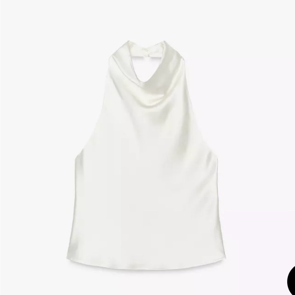 Zara Satin Effect Halter Top